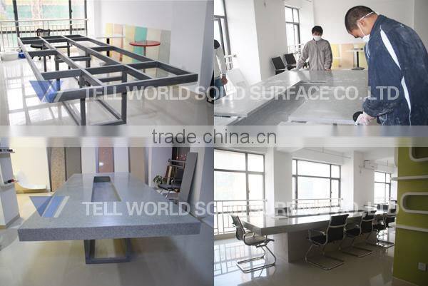 TW acrylic solid surface round conference table/small round conference table