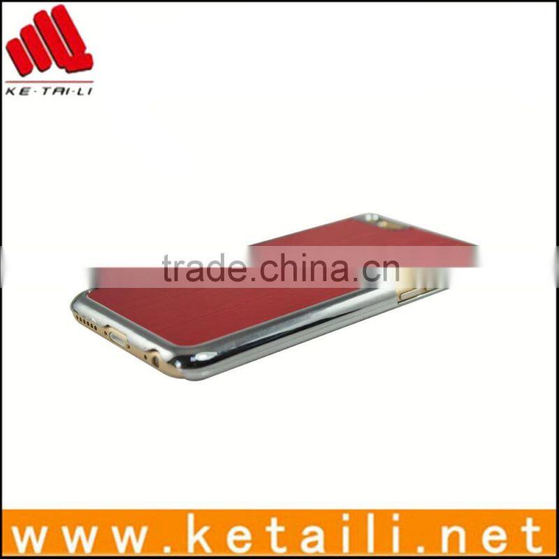 Custom fashion electroplated hard plastic PC case for iphone6