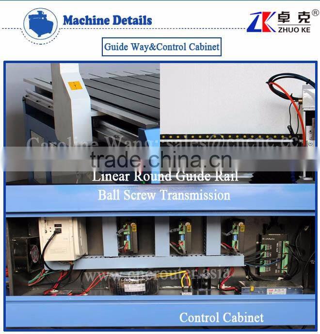 Classical CNC Engraving Machine For Wood Acrylic ZK-1212 1200*1200MM With 4 Axis DSP Offline Control System