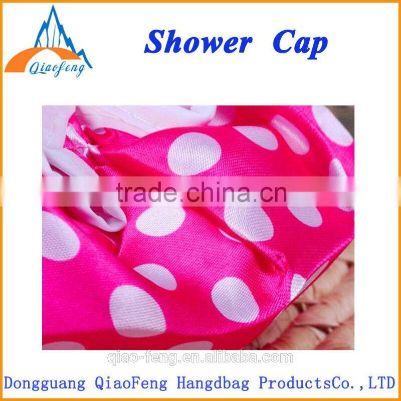 2016 Hot Selling PEVA Dot Pattern Cheap Shower Cap For Promotion