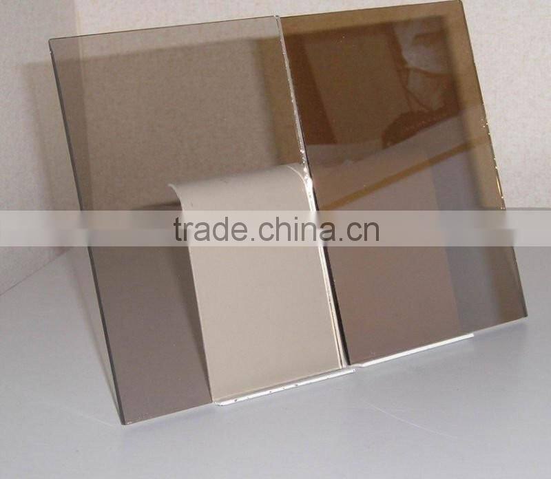 sell 4mm 6mm 5mm light grey reflective glass sheet for building