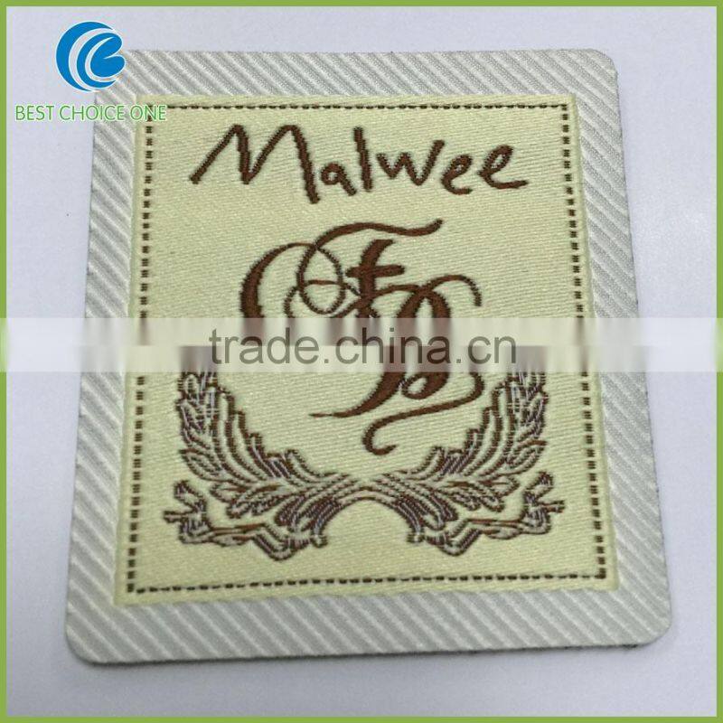 Custom Own Logo High Quality Heat cut White Woven Clothing Labels