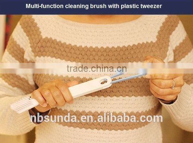 Multi-function plastic brush with plastic tweezer wholesale