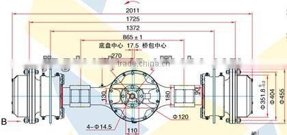 GYQ1550 road roller AXLE for XCMG 15 tons 3Y152J three-wheeled Static Roller