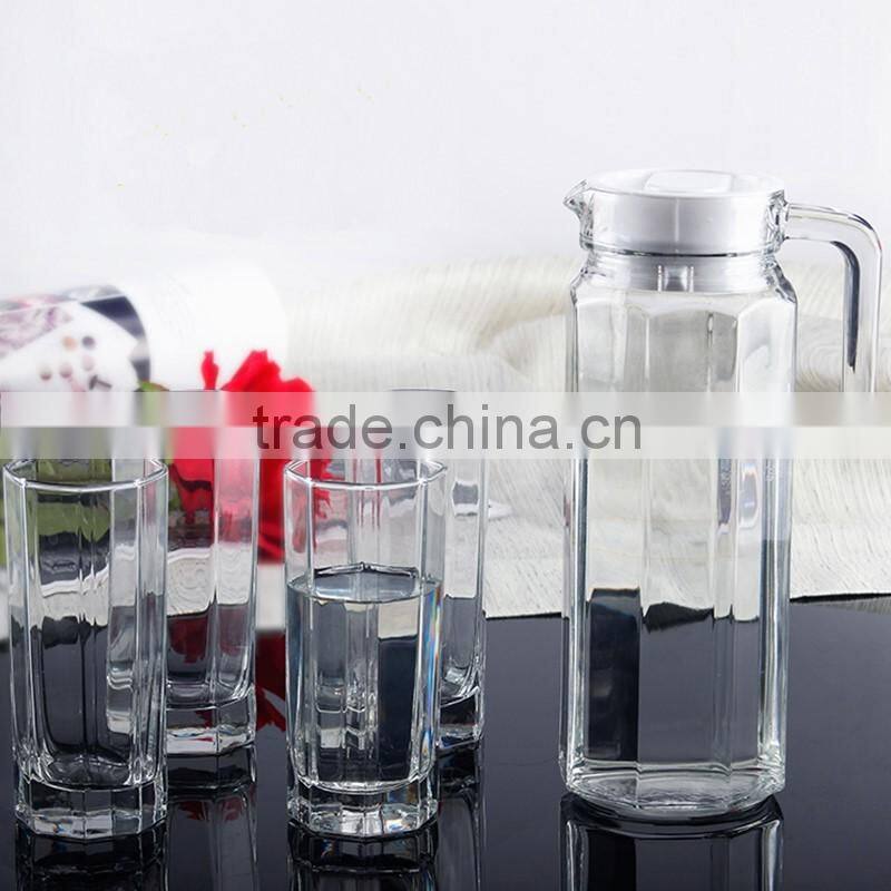 5pcs 7pcs water drinking clear glass drinking set