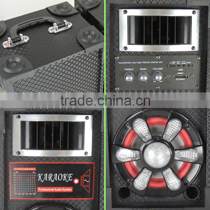 2.0 karaoke great sound fashion professional wooden bluetooth speaker