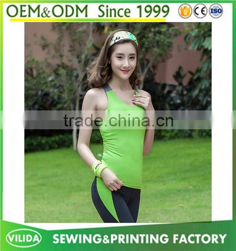 Wholesale Women's 95% Cotton 5% Spandex Vest Woman Athletic Quick Dry Slim Fit Fitness Tank Tops