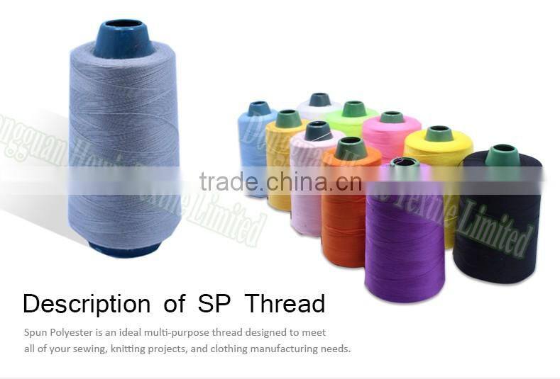 colorful 100% polyester HT sewing thread with bobbin/tube/cone for household
