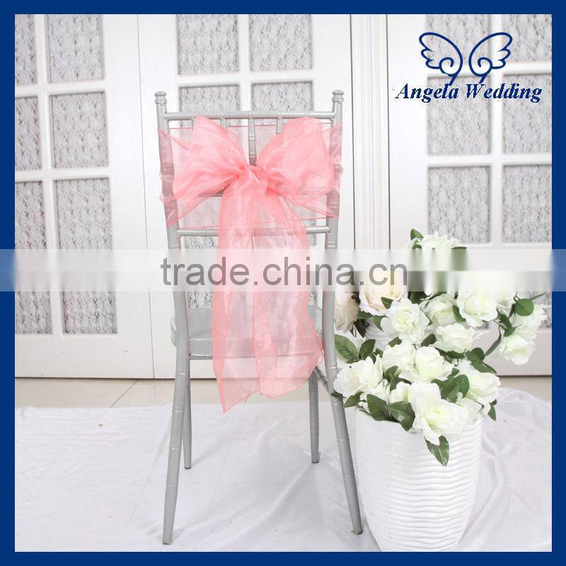 SH013C cheap wedding champagne organza chair sash
