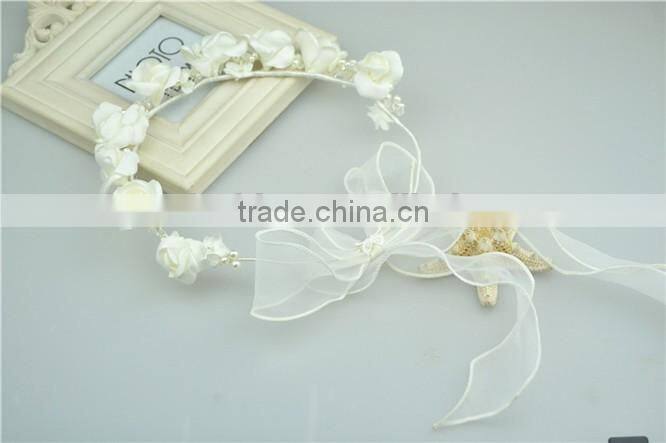 Fashion White Flowers Hair accessory indian wedding garland tassel garland new style