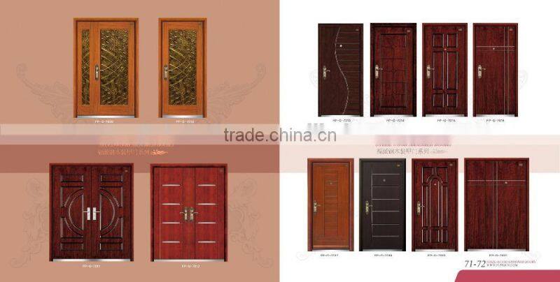 waterproof used arched exterior security armored door front bullet proof carved solid wood door