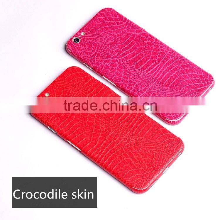 2016 new coming crocodile leather skin for iphone 6s plus, for iphone 6 plus sticker decal skin cover with leather material