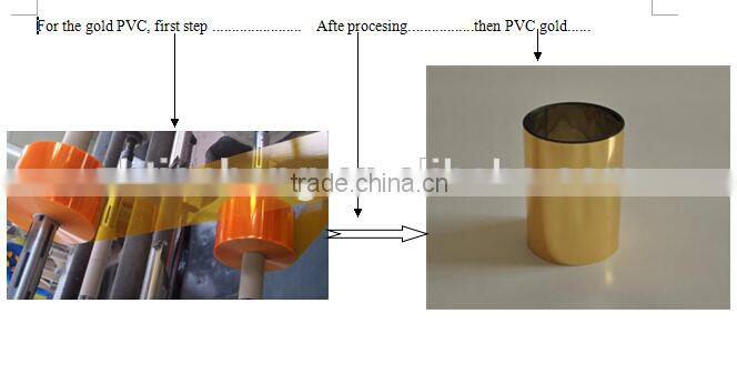 metalized PVC sheet , gold color PVC sheet