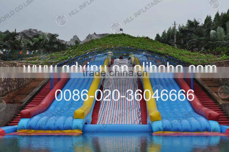 Giant inflatable floating water park