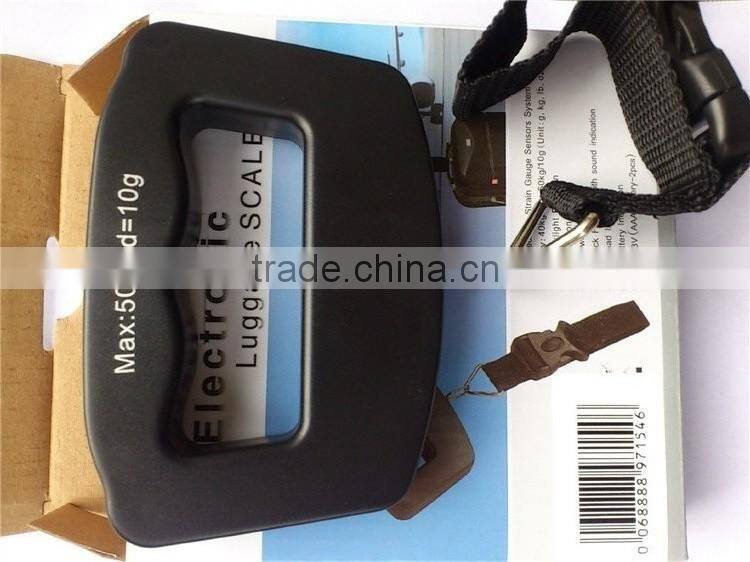 Hot sell digital hanging hook&strap luggage scale 110lb