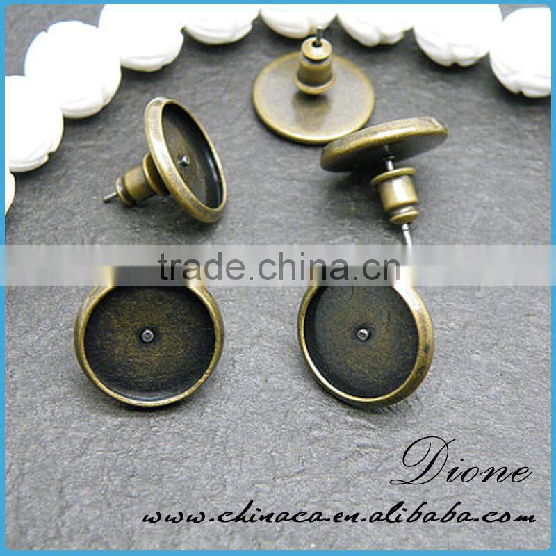 gold/silver antique bronze stud earring sets