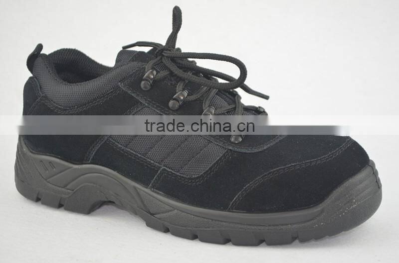 CE standard good quality genuine leather rubber sole steel toe safety shoes