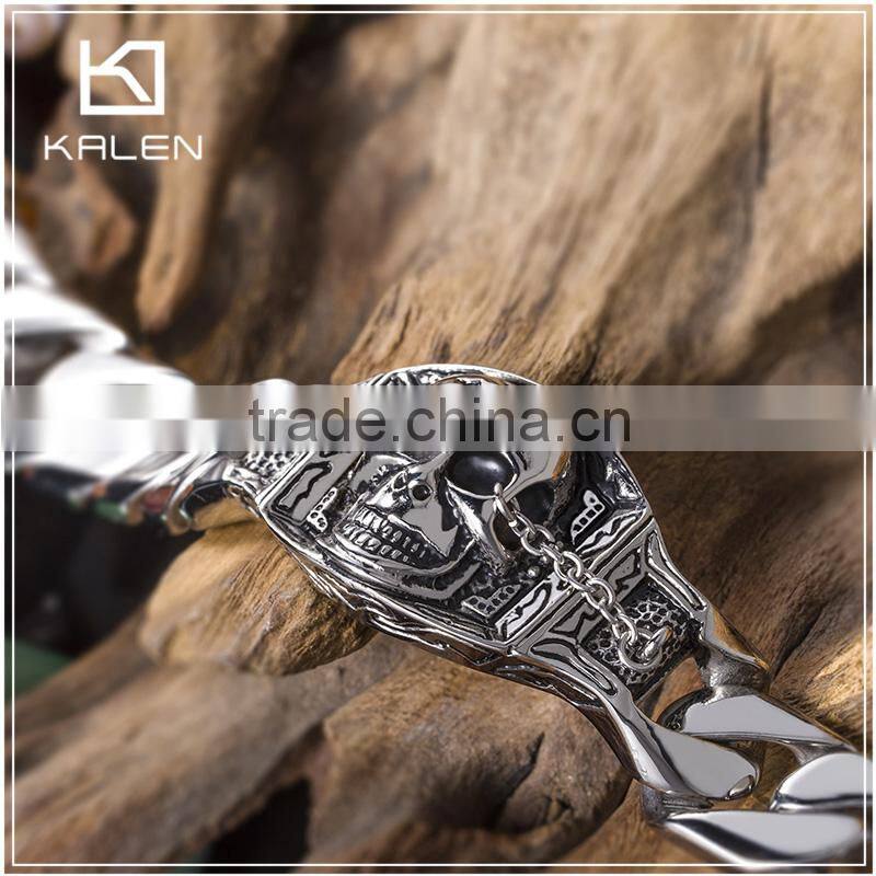Guangzhou fashion high quality magnetic north skull bracelet clasp kids