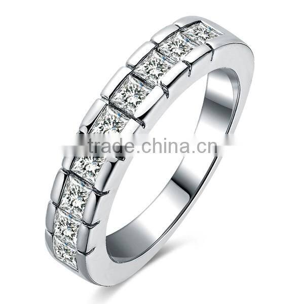 New Arrivals Green Copper Square Crystal Ring Design