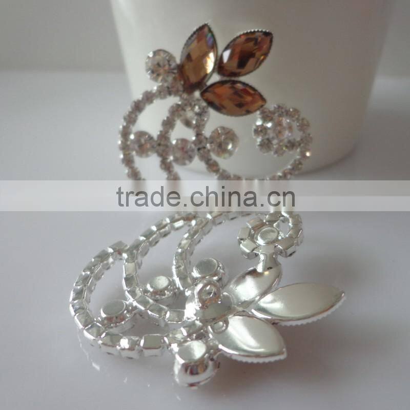 Resin&Crystal Flower Rhinestone Button for Wedding Decoration