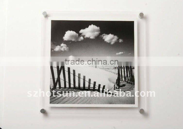 Frameless wall-mounted poster display frame