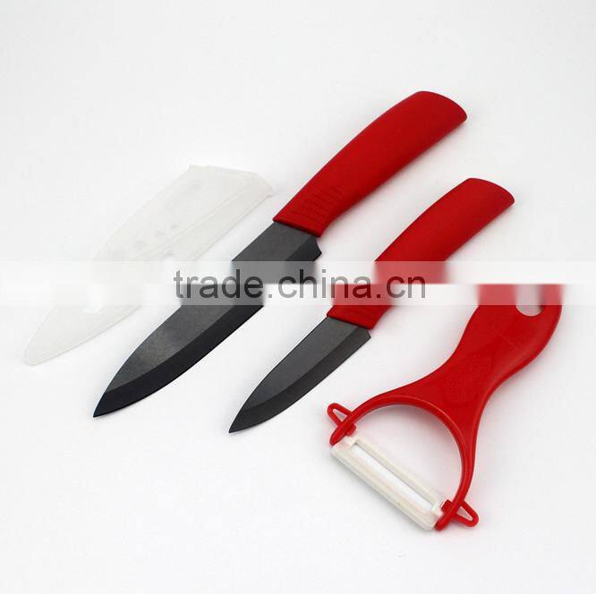 CK-6004 4 PCS Ceramic New design kitchen knife set with Acrylic block kitchen chef knife set