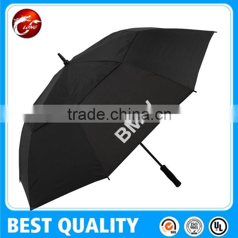 Full fiberglass canopy 60" auto open golf umbrella with EVA handle