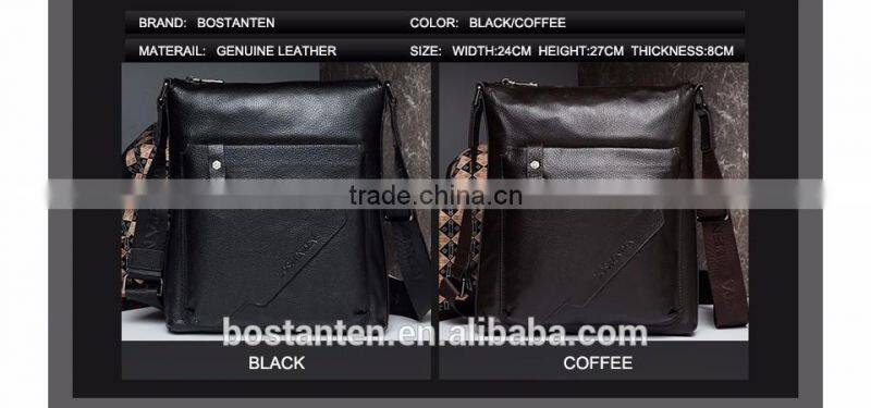 real leather long strap men shoulder messenger bag laptop bags