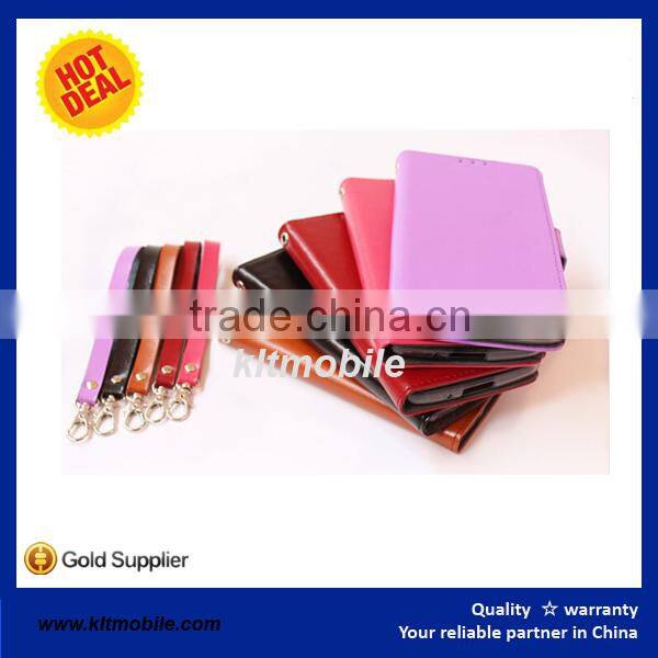 Factory OEM custom logo flip leather phone case for huawei y600