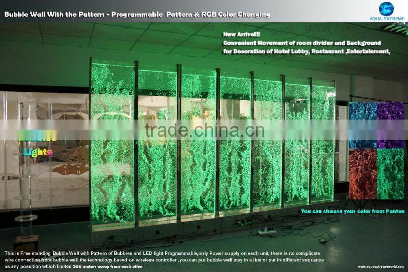 Digital Control LED water bubble wall , Computer Programe Dancing LED Bubble