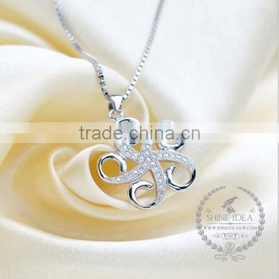 925 sterling silver octopus creative pendant necklace fashion women necklace supplies 6360454