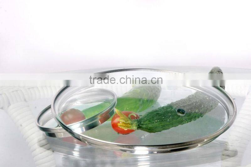 12cm-36cm fry pan G type glass lid/cookware pan cover