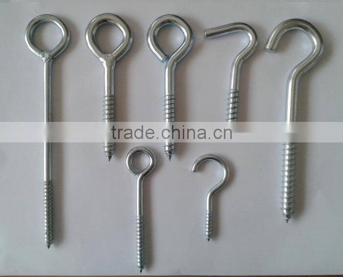 eye hook wood screw / stainless steel wood screw/ eye bolt wooden screw
