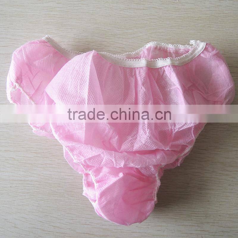 Pink disposable underwear for women
