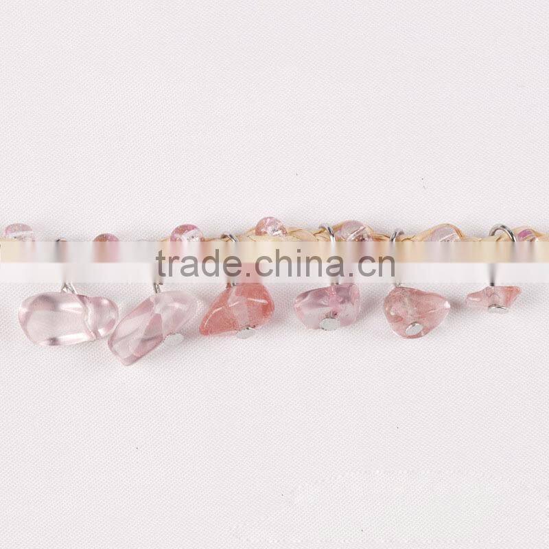 Promotional lovely brown stone bead bracelet , wholesale bracelet cute stone bracelet for girl