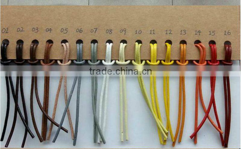 Factory Outlets OEM Brown Braided Flat Leather Cord Wholesale