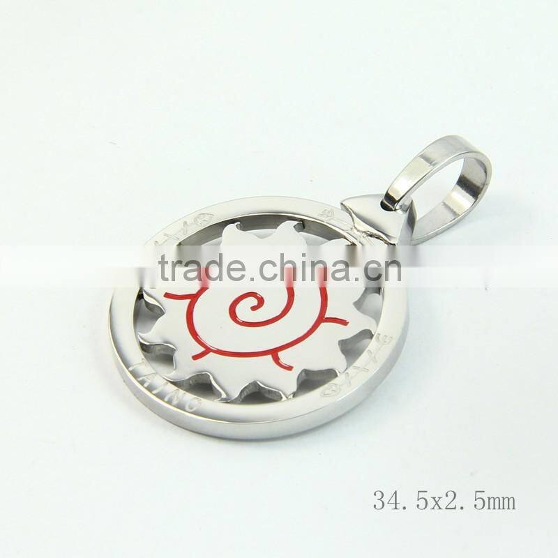 Wholesale Alibaba Silver Plated Enamel Red Stainless Steel Pendant for women
