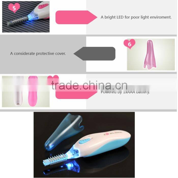 Factory wholesale eyelash curler with replabeable comb design