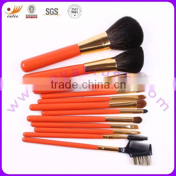 12pcs goat hair private label makeup tools with shinning color