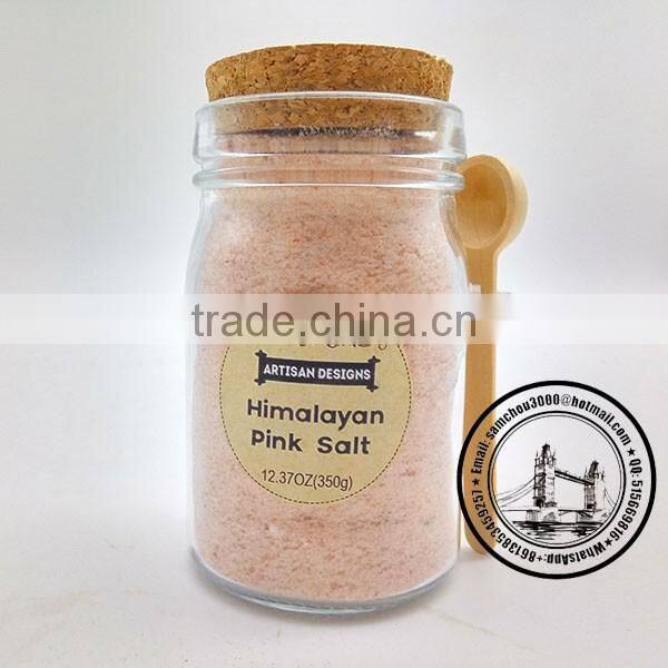 350ML Glass Spice Jar With Woodern Cork Beautiful Raffia Bowknot