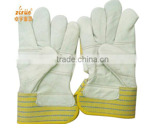 sheepskin palm and cottom sleeve beekeeping glove
