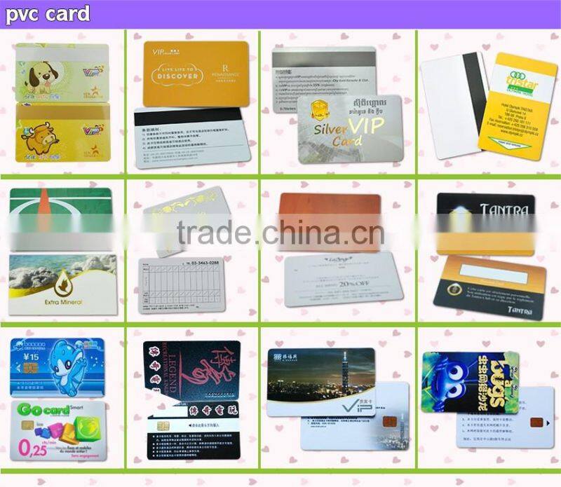 fashion high quality transparent clear plastic membership cards