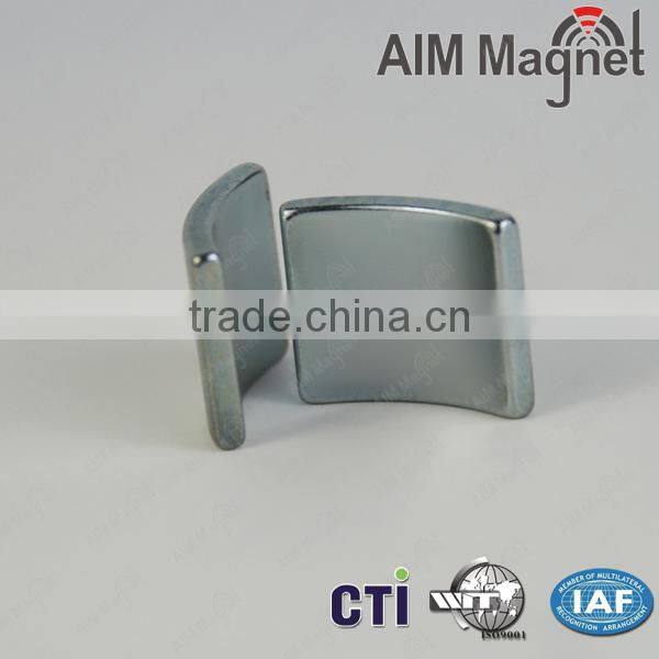 high grade sintered neodymium magnets for motor curved