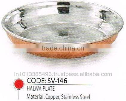 Copper Halwa Plate