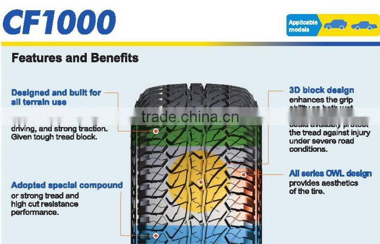 Chinese comforser all terrain SUV tire LT235/85R16 LT265/75R16 LT245/75R16