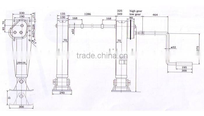 China WONDEE Semi Trailer Outside Steel Holland Type Landing Gear 28ton