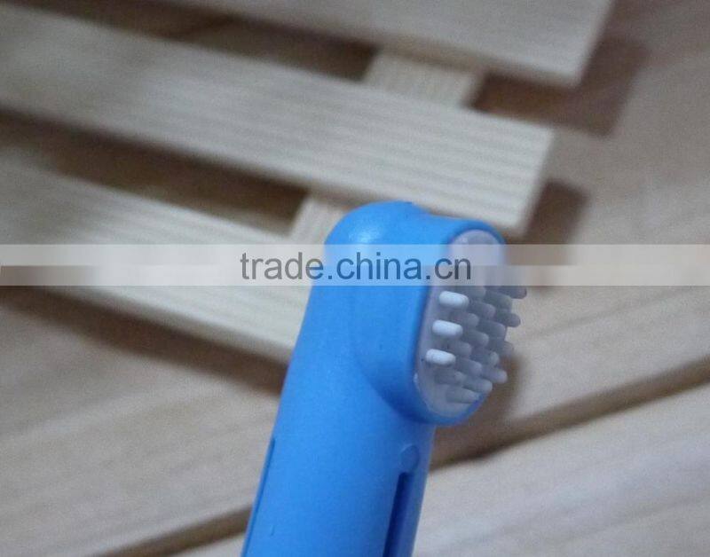 new design dog two finger toothbrush set