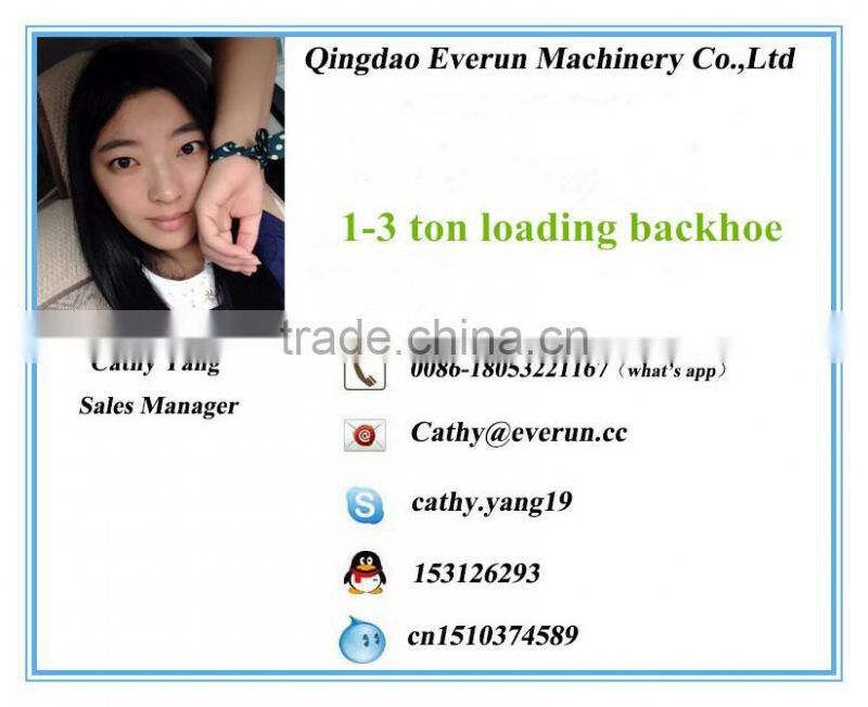 Hydraulic Polit control EVERUN 4WD backhoe loader for sale