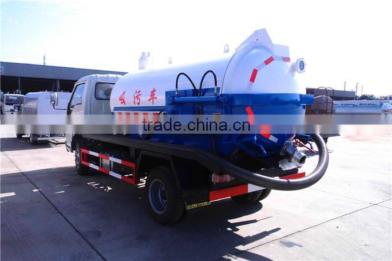 Famous forland 3000l vacuum pump suction sewage truck for sucking waste