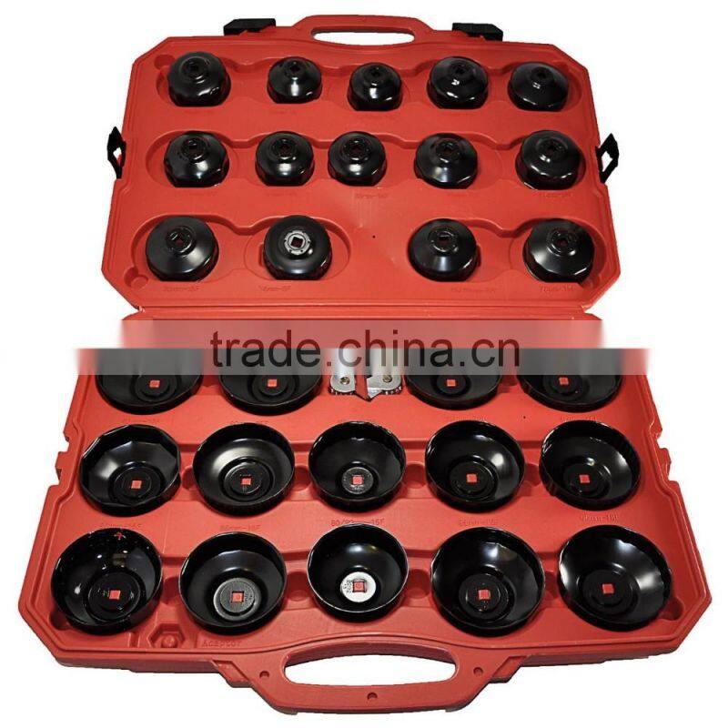 Professional 30 Piece Cup Type Oil Filter Wrench Set Universal Oil Filter Wrench Set - 30pc Cup Type 3/8"Dr